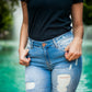 Slim Fit Claro Destruido