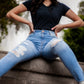 Slim Fit Claro Destruido