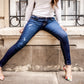 Slim Fit Indigo Destruido